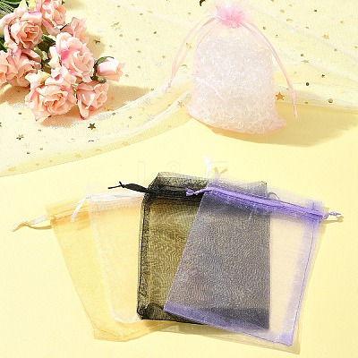 Organza Bags Jewellery Storage Pouches Wedding Favour Party Mesh Drawstring Gift OP-FS0001-04B-1