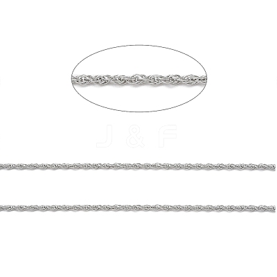 Tarnish Resistant 304 Stainless Steel Rope Chains CHS-G027-08A-P-1