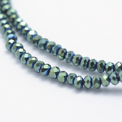Electroplate Glass Beads Strands X-EGLA-J144-FP-A05-1