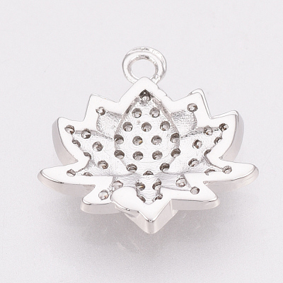 Brass Micro Pave Cubic Zirconia Charms X-KK-T025-07P-1