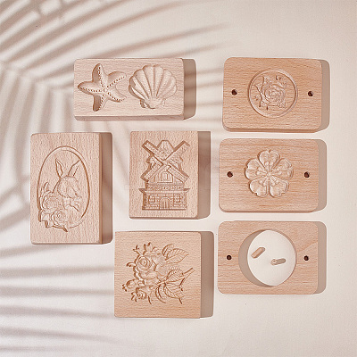 Wooden Cookie Molds DIY-WH0304-967-1