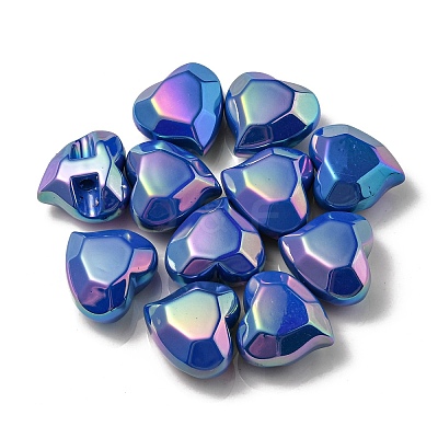 UV Plating Rainbow Iridescent Acrylic Beads OACR-P010-03D-1