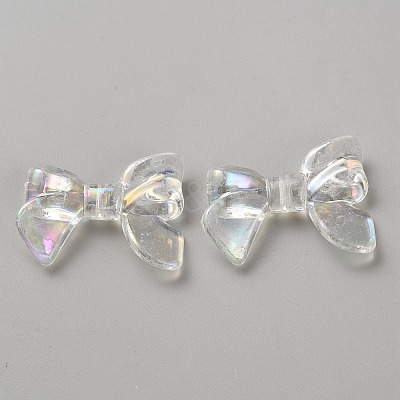UV Plating Iridescent Transparent AB Color Plated Acrylic Beads LS-TACR-WH0029-01H-1