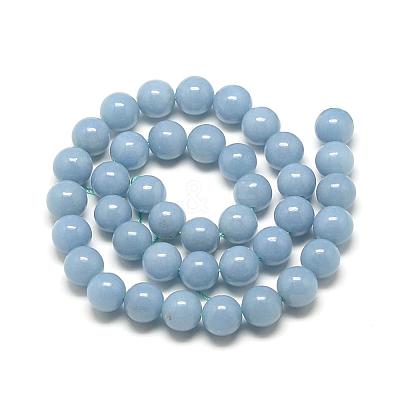 Natural Angelite Beads Strands G-R432-15-10mm-1