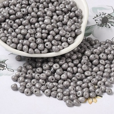 6/0 Opaque Baking Paint Glass Seed Beads SEED-M012-02A-17-1
