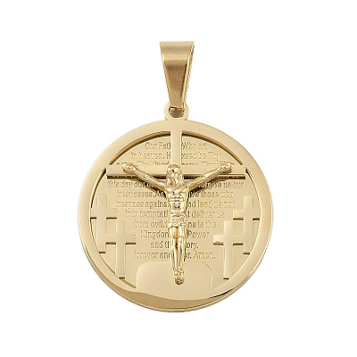 Jesus Theme 304 Stainless Steel Pendants STAS-D387-01A-G-1