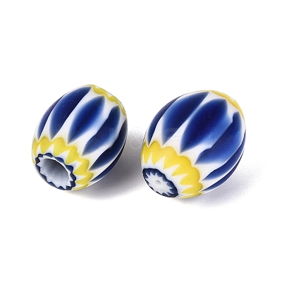 Handmade Millefiori Glass Barrel Beads LS-LA-N002-19B-1