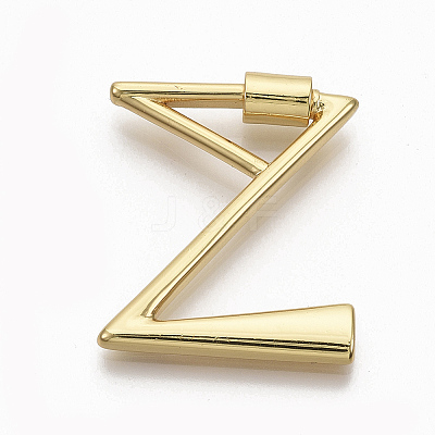 Brass Screw Carabiner Lock Charms KK-T046-001G-Z-NF-1