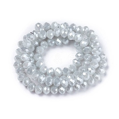 Electroplate Glass Beads Strands X-GLAA-K027-PL-A08-A-1