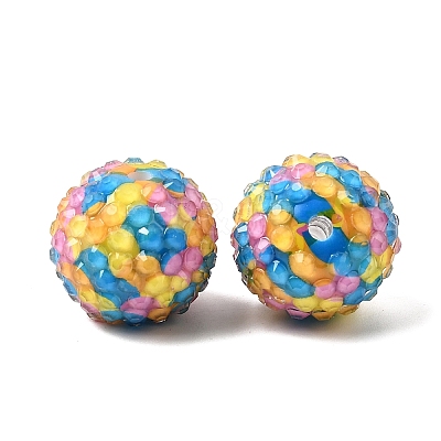 Opaque Acrylic & Resin Rhinestone Beads OACR-G062-02B-1