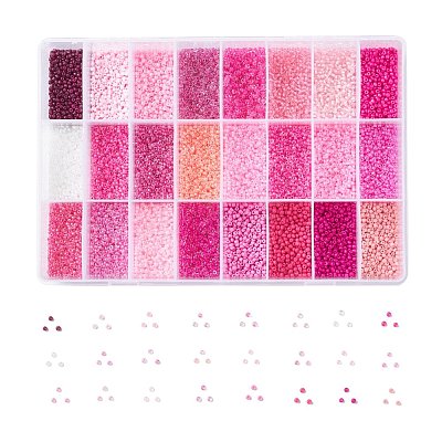 288G 24 Colors Glass Seed Beads SEED-JQ0005-01G-2mm-1