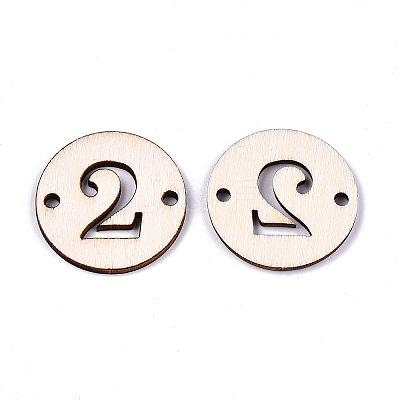 Unfinished Natural Poplar Wood Links Connectors WOOD-S045-138B-2-1