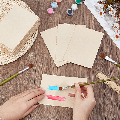 50Pcs Wood Pulp Watercolor Paper DIY-WH0671-347B-1
