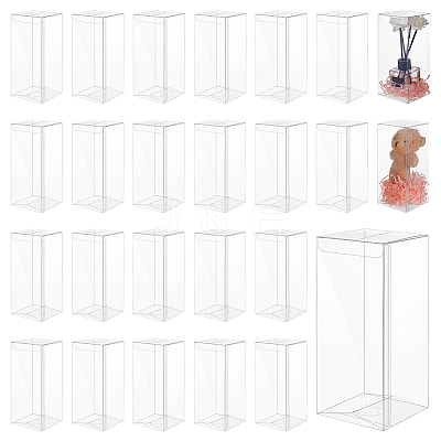 50Pcs Foldable Transparent PVC Boxes CON-BC0007-90-1