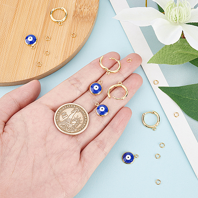 DIY Evil Eye Earring Making Kit DIY-AR0002-83-1