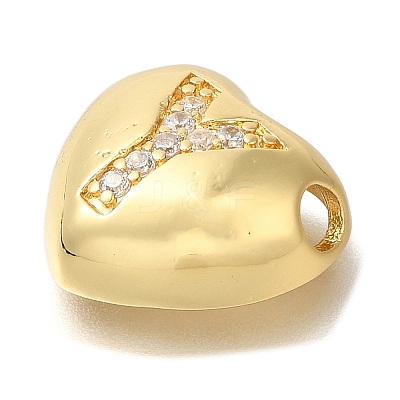 Rack Plating Brass Micro Pave Cubic Zirconia Pendants KK-I722-04G-Y-1