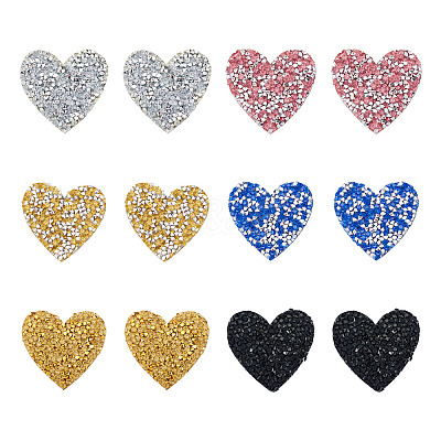 Polyester Hotfix Rhinestone Iron on Patches Applique Patch FIND-TA0002-53C-1