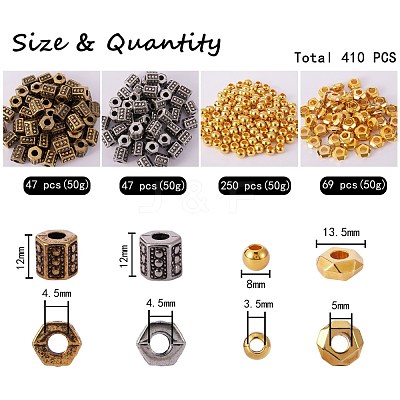 200g 4 Style CCB Plastic Beads CCB-SZ0001-06-1