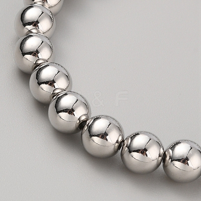 CCB Plastic Round Beaded Strech Bracelet BJEW-WH0023-03D-P-1