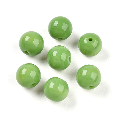 Opaque Solid Color Glass Beads LS-GLAA-N007-10mm-A11-1