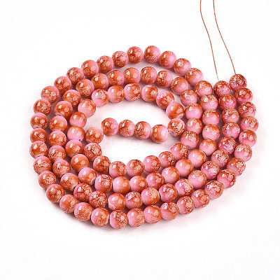 Baking Paint Glass Beads Strands X-DGLA-N008-8mm-01-1