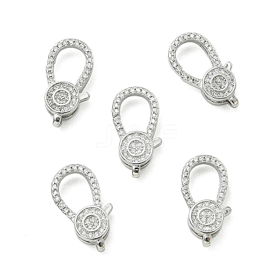 SHEGRACE Bras Micro Pave Clear Cubic Zirconia Lobster Claw Clasps XGRQ5F098-796P-1