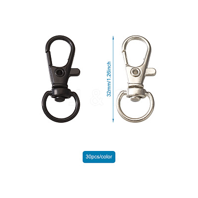 Alloy Swivel Lobster Claw Clasps PALLOY-CD0001-04-1