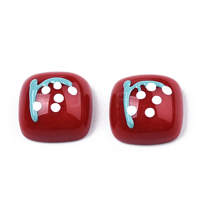 Opaque Resin Enamel Cabochons CRES-N031-034-1
