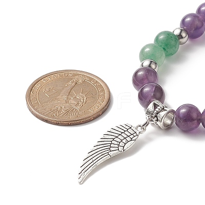 Alloy Wing Pendant Necklace NJEW-JN04256-1