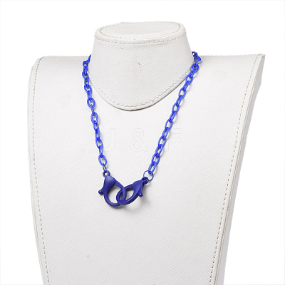 Personalized ABS Plastic Cable Chain Necklaces NJEW-JN02850-05-1