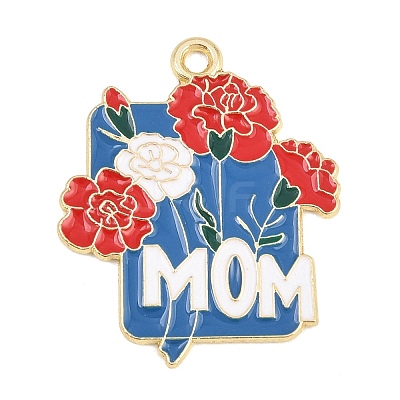 Mother's Day Alloy Enamel Pendants FIND-E054-04E-1