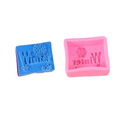 Word Winter Silicone Molds X-DIY-R078-24-1