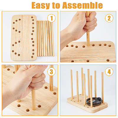 Wood Adjustable Cup Lid Holder ODIS-WH0043-88-1