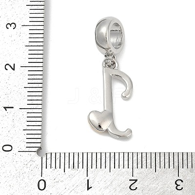 Brass European Dangle Charms KK-Z097-01J-GP-1