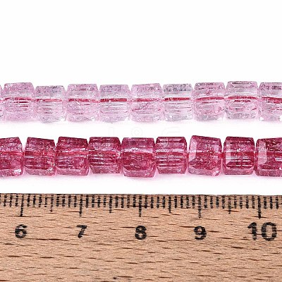 Crackle Transparent Glass Beads Strands GLAA-N062-6mm-08-1