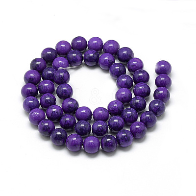 Synthetic Ocean White Jade Beads Strands G-S254-6mm-B03-1