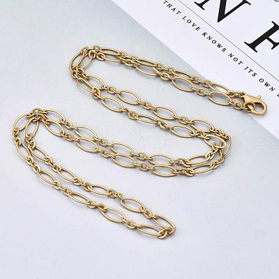 Brass Cable Chains Necklace Making MAK-S072-16B-MG-1