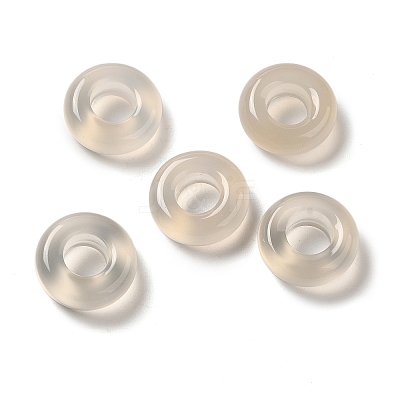 Natural White Chalcedony Ring Charms G-B100-07-1