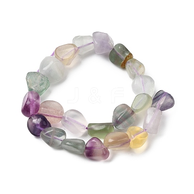 Natural Colorful Fluorite Beads Strands G-B161-B12-1