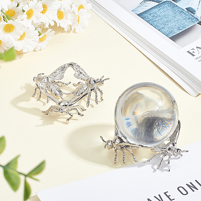 Bees Zinc Alloy Crystal Ball Display Bases AJEW-WH0796-07B-1