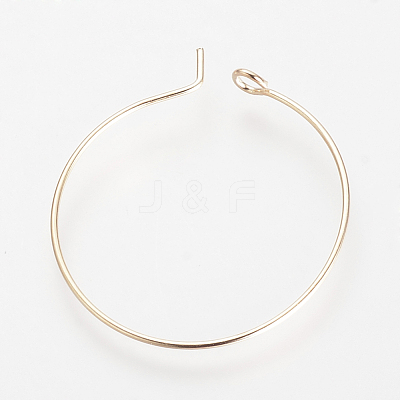Brass Hoop Earrings KK-S327-11KC-1