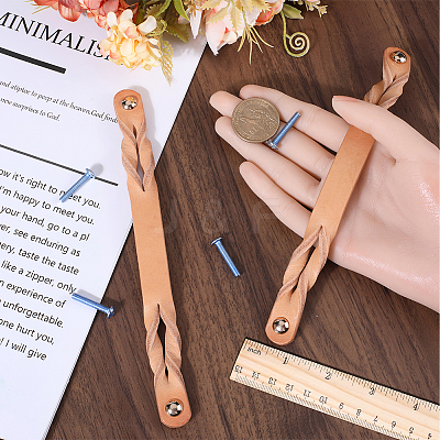 Leather Cabinet Handles Replacement FIND-WH0111-437-1