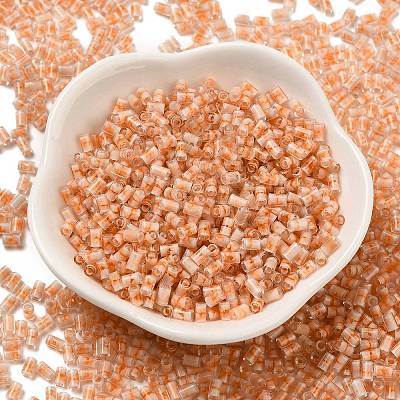 Two Tone Inside Colours Transparent Glass Seed Beads SEED-C004-05E-1