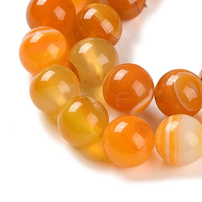 Natural Striped Agate/Banded Agate Beads Strands G-Z060-A01-C25-1
