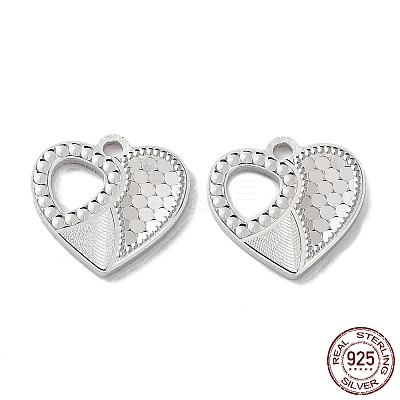 Rhodium Plated 925 Sterling Silver Charms STER-C003-16P-1