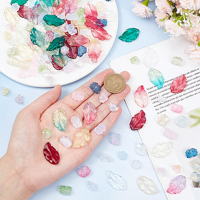 300Pcs 3 Style Glass Pendants GLAA-AR0001-43-1