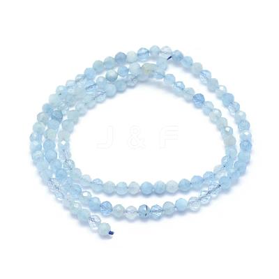 Natural Aquamarine Beads Strands G-E411-19B-2mm-1