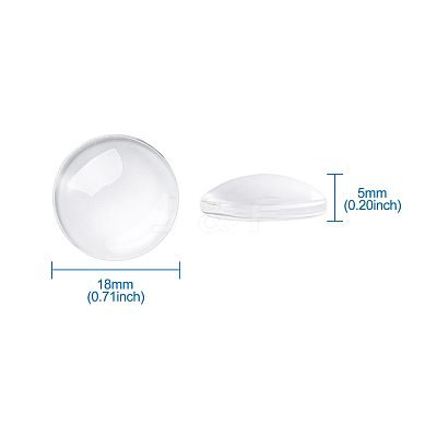 Transparent Glass Cabochons GGLA-CD0001-01-1