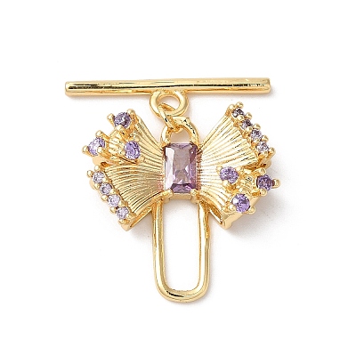 Brass Toggle Clasps KK-C062-042G-02-1