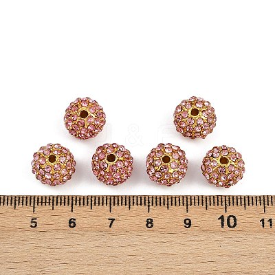 Alloy Rhinestone Beads RB-A034-10mm-A27G-1